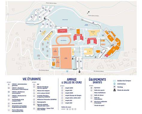 Carte du campus de la FEAH et alentours