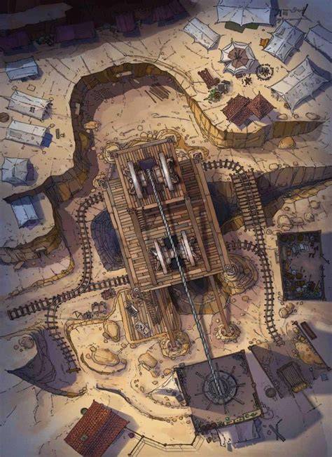 illustration donjon désert étapes et obstacles