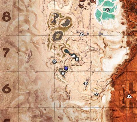 plan et donjon de Jhebbal Sag (schéma clair des chemins)