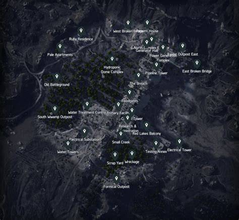 Carte des zones PvE Arc Raiders