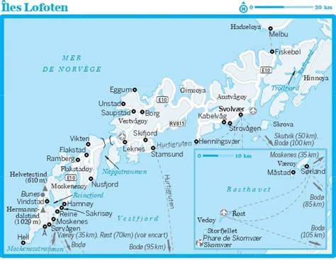 carte des îles et village