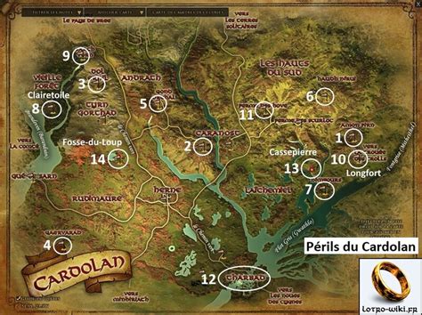 LOTRO carte des serveurs et Confréries