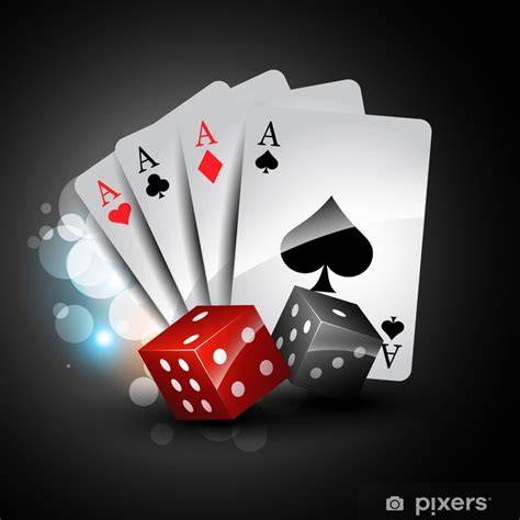 cartes et dés couleur différents