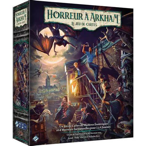 couverture et composants Horreur Arkham JCE