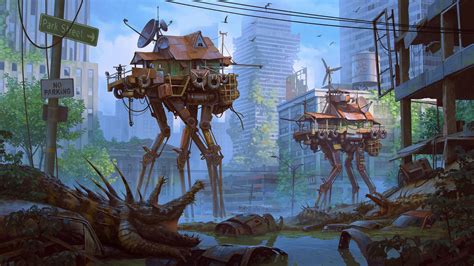 illustration paysage Europe postapocalyptique