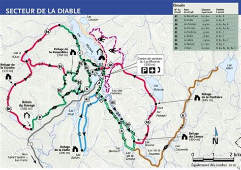 Carte des sentiers et points d’intérêt du Parc du Mont Loup-Garou