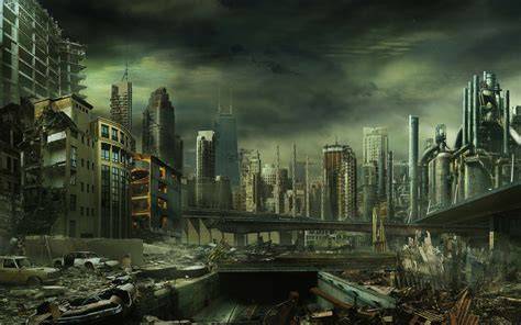 illustration conceptuelle univers post-apocalyptique