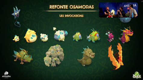 dragon et invocations Osamodas - infographie