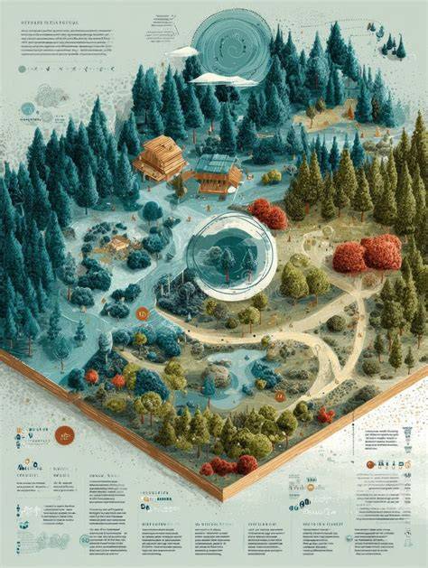 Open-world forest exploration infographic
