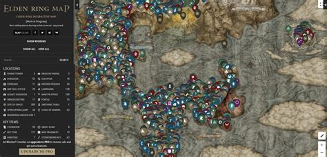 carte interactive Elden Ring overview