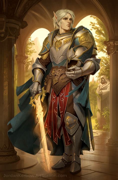 concept art paladin et lumière sacrée