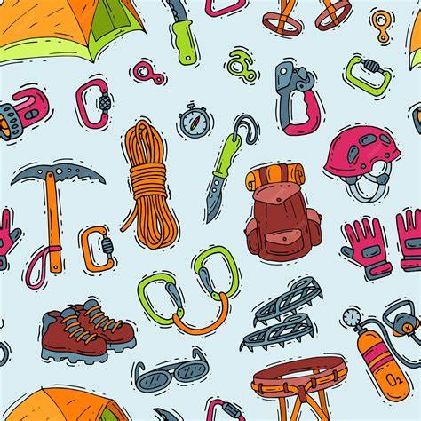 illustration d'un kit escalade et outils