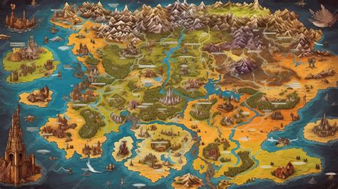 Carte de monde fantasy planning