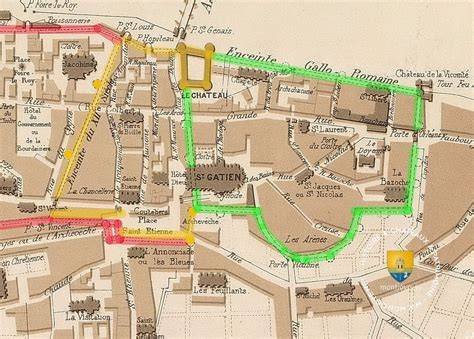 Carte des campements et parcours du festival Caesarodunum