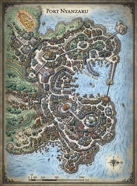 Cartographie interactive de Port Nyanzaru et de la jungle de Chult