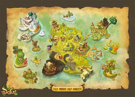 Carte des Dofus et légendes associées