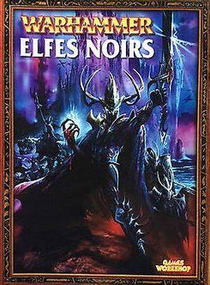 Illustration des elfes noirs et des Druchii dans leur cité sombre
