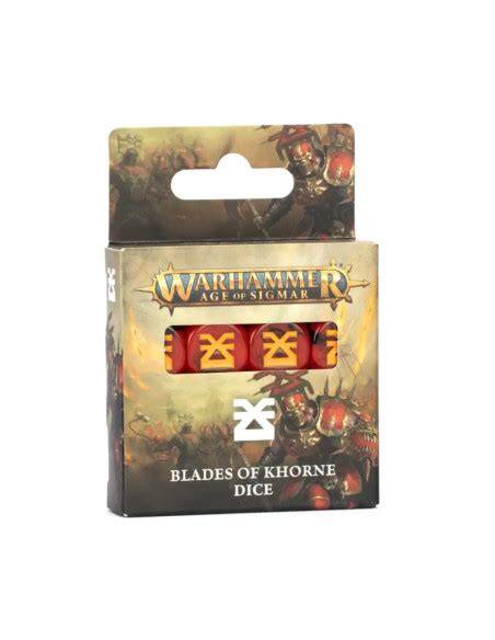 dés Warhammer Lames de Khorne esthétique