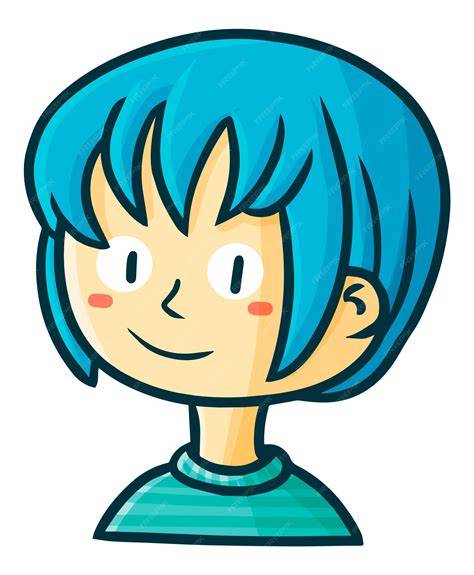 illustration demi-elfe cheveux bleus