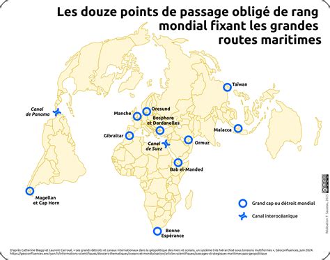 Carte des points de passage et cercles violets