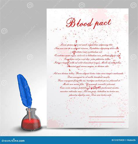 illustration de pacte de sang et incantation