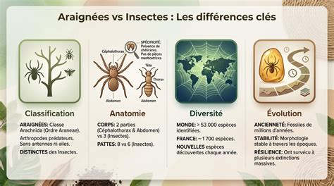 infographie differences araignees genres