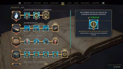 Schéma des sources de magie et des artefacts