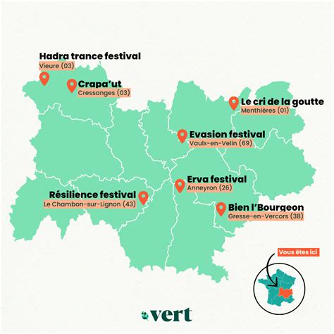 carte des festivals européens et marchés indépendants