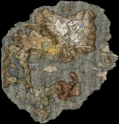 Carte du monde Elden Ring et lieux