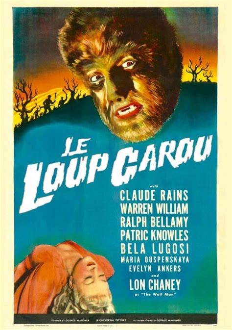 affiches et maquillages du loup-garou surpuissant