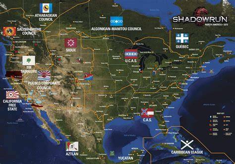 carte monde Shadowrun 2053