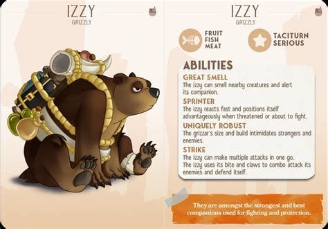 Grizzly companion and Guardian abilities