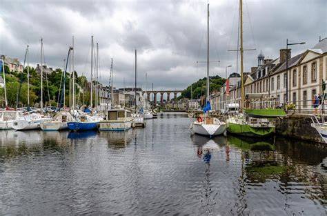 vue sur le port de Morlaix et les quais