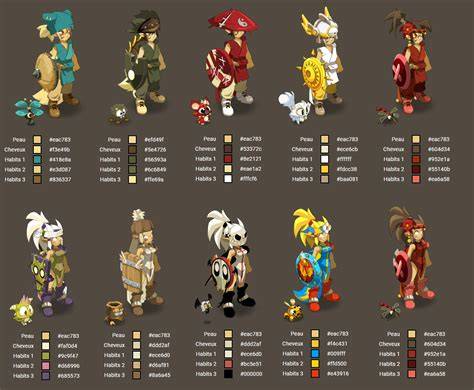 image illustrant sélection couleur hexadécimal Dofus