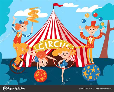 illustration cirque halloween personnages lugubres