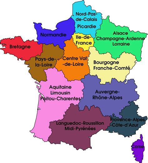 Carte des régions françaises riches en pierres précieuses